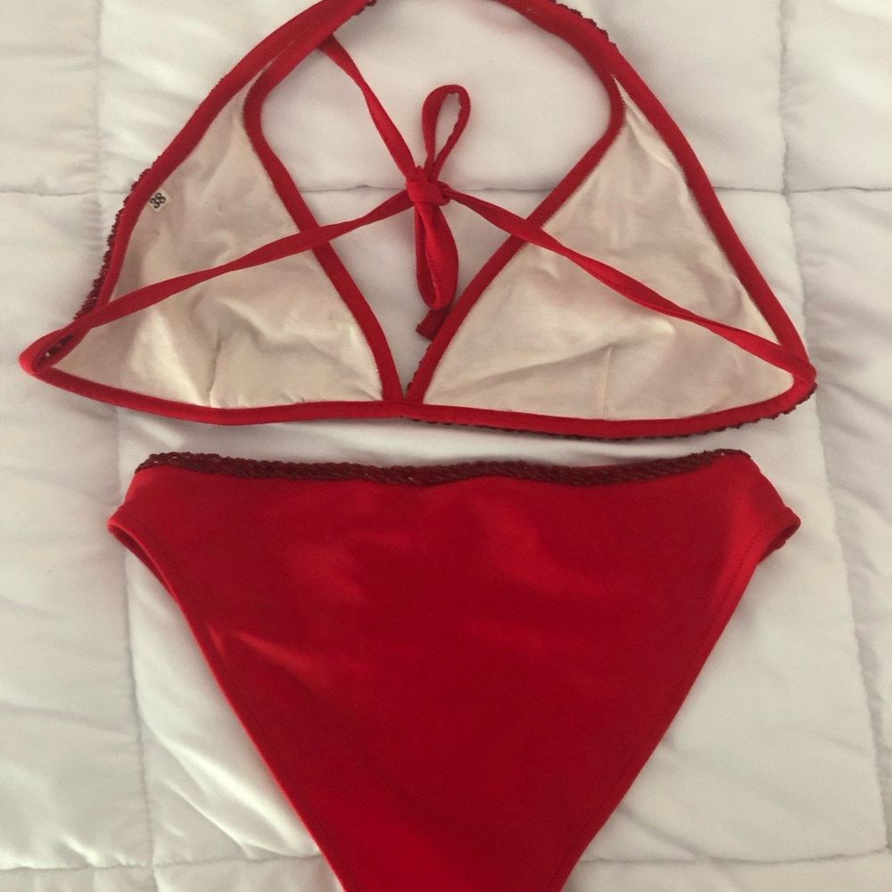 Red Sequin Intimate Set - Picture 3 of 12